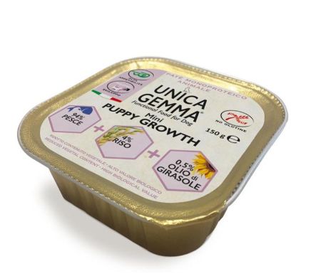 Корм Unica Gemma для щенков мелких пород паштет рыба рис 150г х 12шт фото